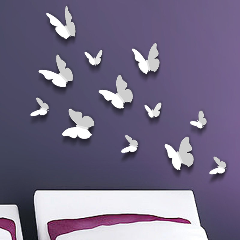 Walplus 3D Butterfly Wall Decal & Reviews Wayfair